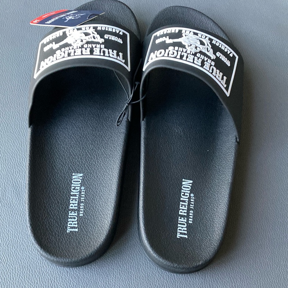 True Religion Slides Men’s Black - Picture 6 of 7